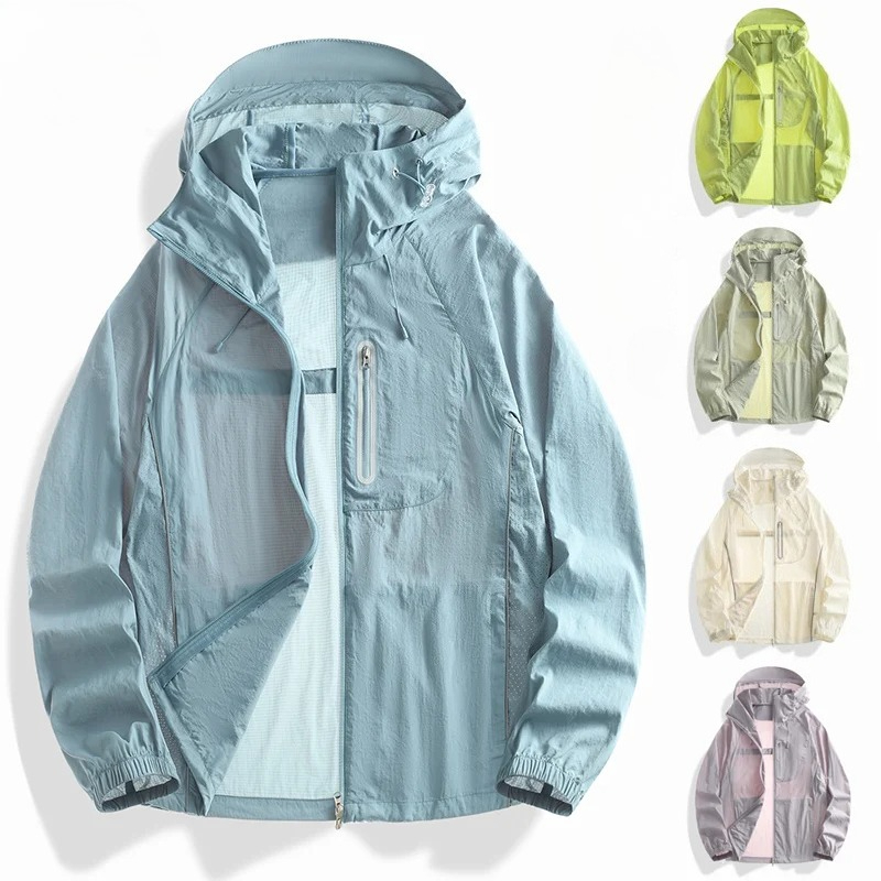Yours Clothing Summer Jackets - 夏の日焼け止め服男性と女性のための軽量抗紫外線通気性スキン服アウトドアスポーツキャンプジャケット