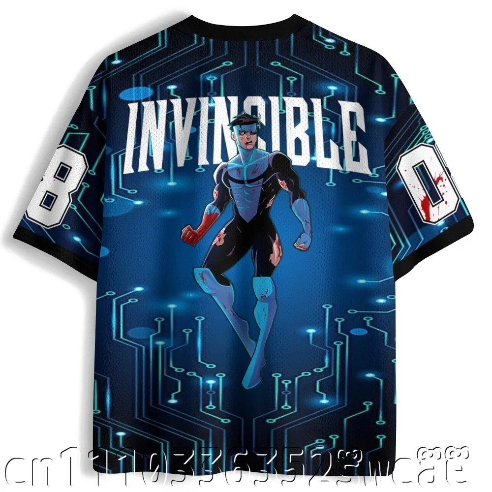 Summer Clothing Affordable - ユニセックス新しい無敵アニメジャージ漫画プリントオーバーサイズ Tシャツストリートスポーツトップ手頃な価格の服家族マッチング