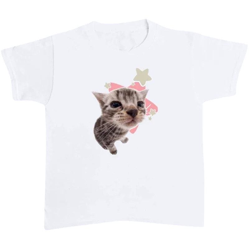 Summer Clothing Reviews - 原宿猫妖精女性ファッションゴスカジュアルTシャツY2Kスタイル2000年代女性服、多くの韓国レビュー付き無料衣料品クリアランス