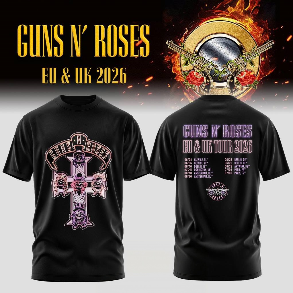 Summer Rose Clothing - ガンズ・アンド・ローゼズ EU＆UKツアー2026 グラフィックTシャツ メンズ レディース 夏