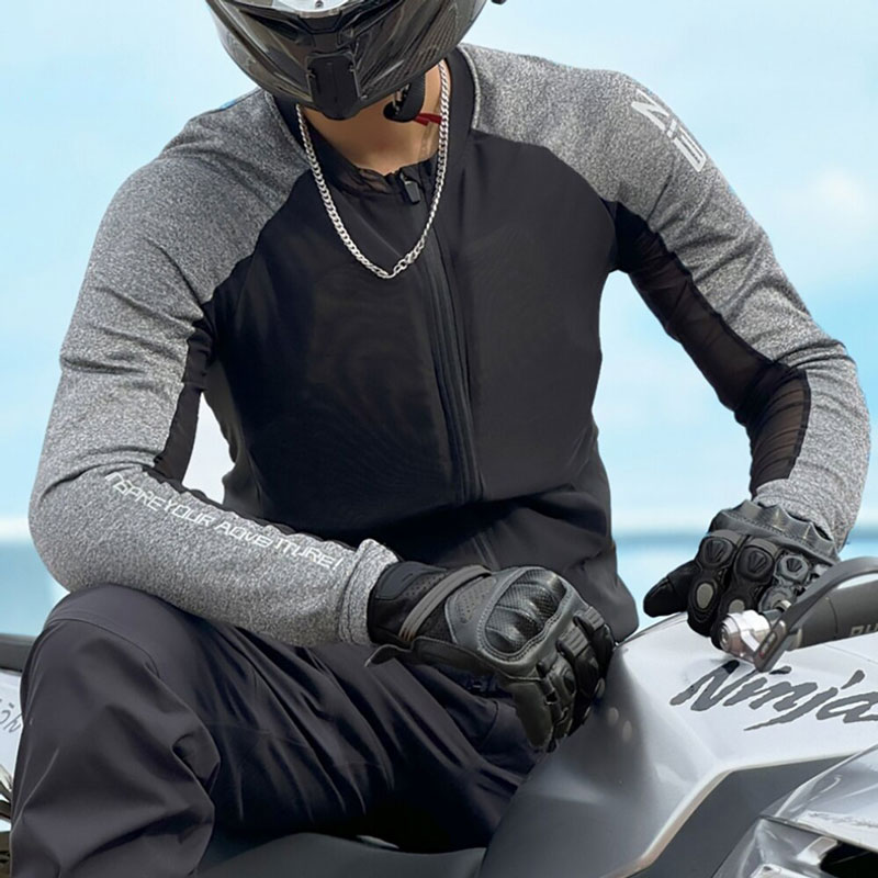 Summer Clothing Motorcycle - メンズオートバイジャケット夏通気性モトクロスボディアーマー弾性ライダーレーシングジャケット衣類 CE 認定プロテクターギア