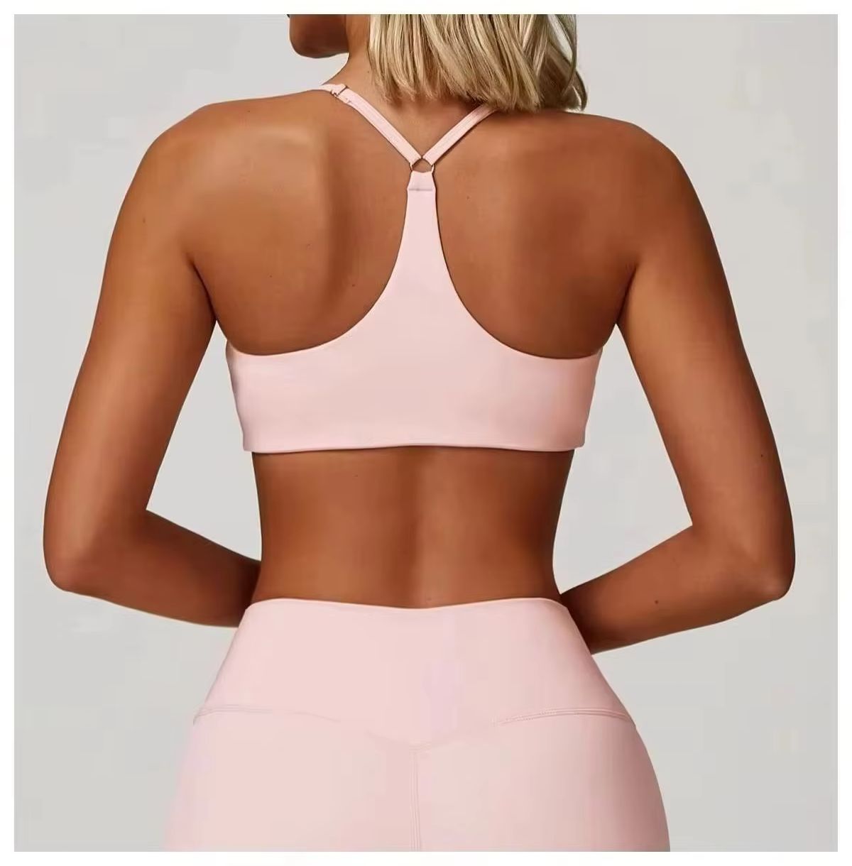 Summer Yoga Clothing - 夏セクシーなスクランチスポーツブラジムトップ女性ランニングバッククロストップスポーツウェアワークアウト下着フィットネスワークアウトヨガ服