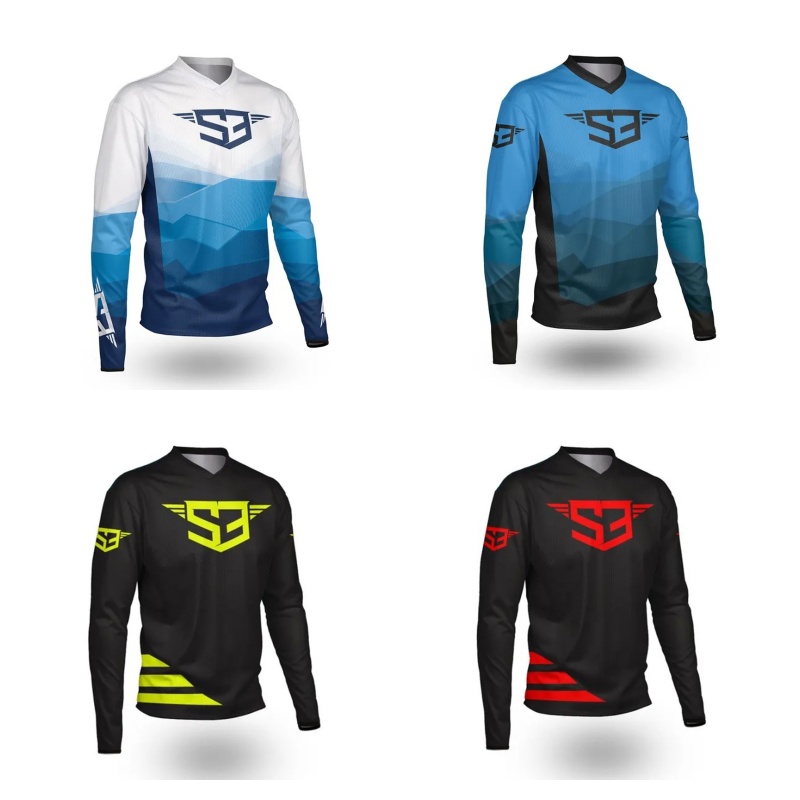 Summer Clothing Motorcycle - S3 長袖モトクロスジャージ オートバイライディング用 MTB ダウンヒルサイクリング Tシャツ