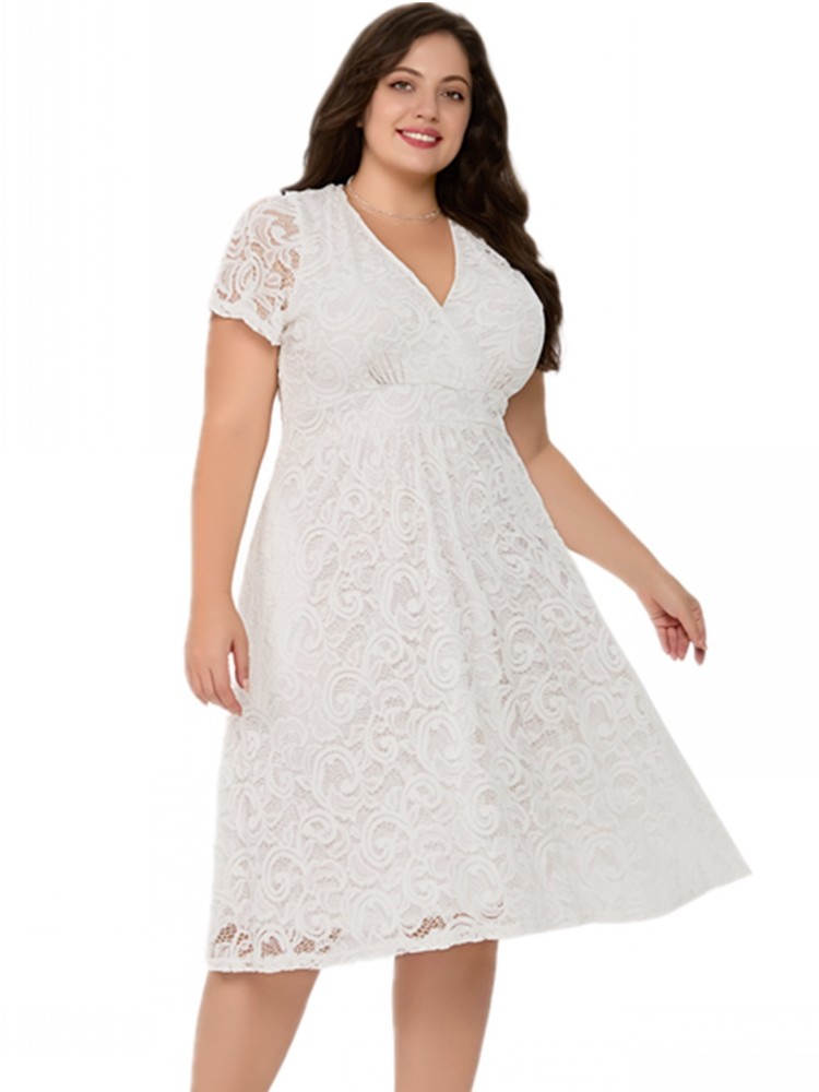 Summer Clothing Bundle - XL-5XL プラスサイズ服 レースドレス レディース ローブ 春夏