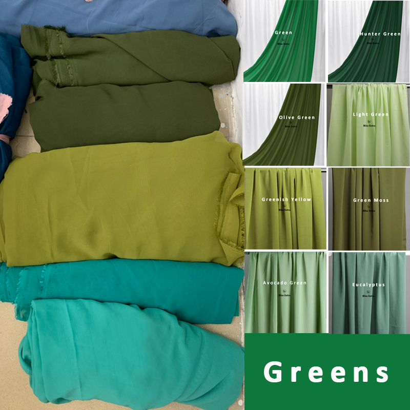Summer Green Clothing - 夏のスカートの裏地,シャツ,パンツ,ドレス,手作りの衣類,高密度のグリーンポリエステルシフォン生地