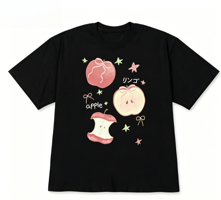 レディースウェア Y2K アップルプリント クルーネック フ - Summer Clothing Reviews のレビューと価格