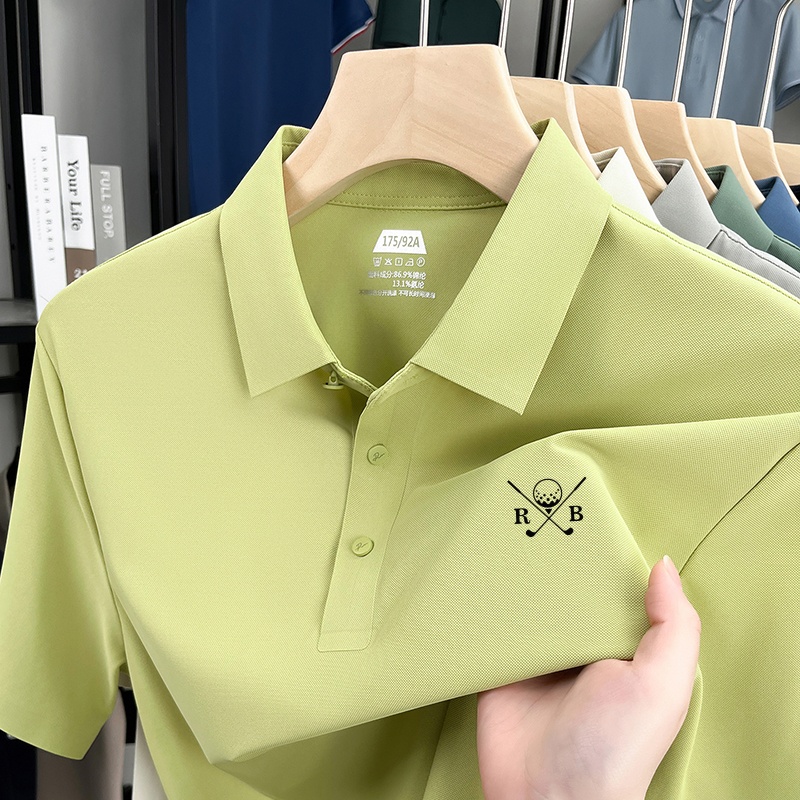 手頃な価格の高級メンズプリント襟付きポロシャツ、夏のしわにな - Summer Clothing Affordable のレビューと価格