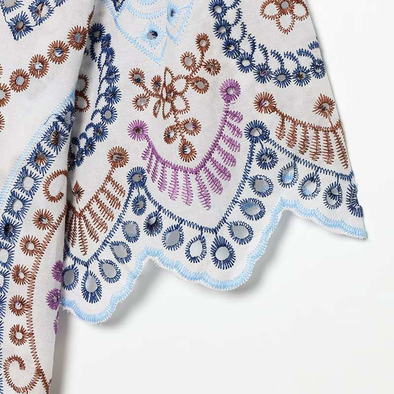 Nlzgmsj 2026 夏の女性の刺繍ブラウス V ネック - Tie Front Shirt のレビューと価格