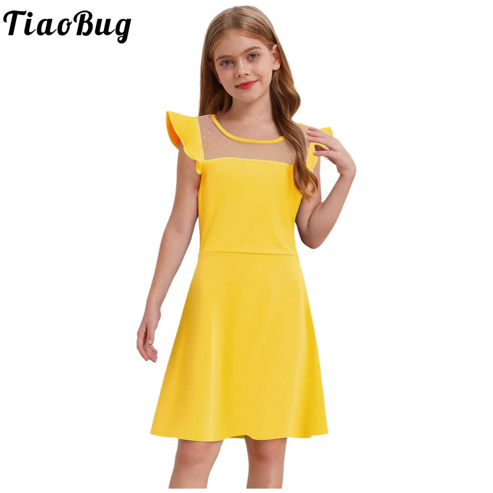 10代の女の子の夏のドレス、ラッフルスリーブ、ドット柄、シー - Summer Clothing For Teens のレビューと価格