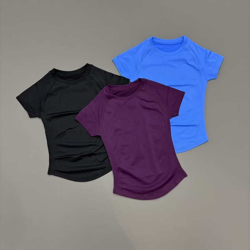 半袖シームレスヨガトップ女性用速乾性通気性スリムフィットワー - Summer Yoga Clothing のレビューと価格