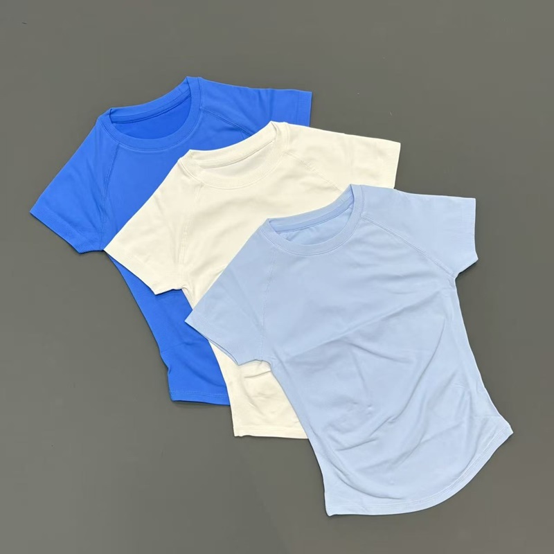半袖シームレスヨガトップ女性用速乾性通気性スリムフィットワー - Summer Yoga Clothing のレビューと価格