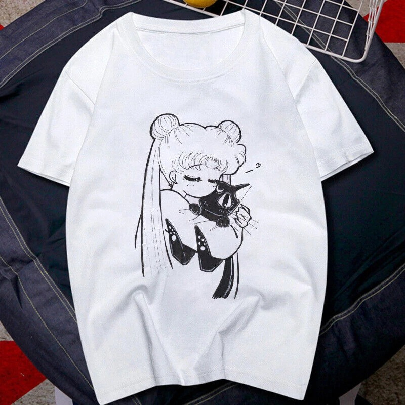 90年代アニメ美少女戦士セーラームーン レトログラフィック  - Summer Clothing Trends For Women のレビューと価格