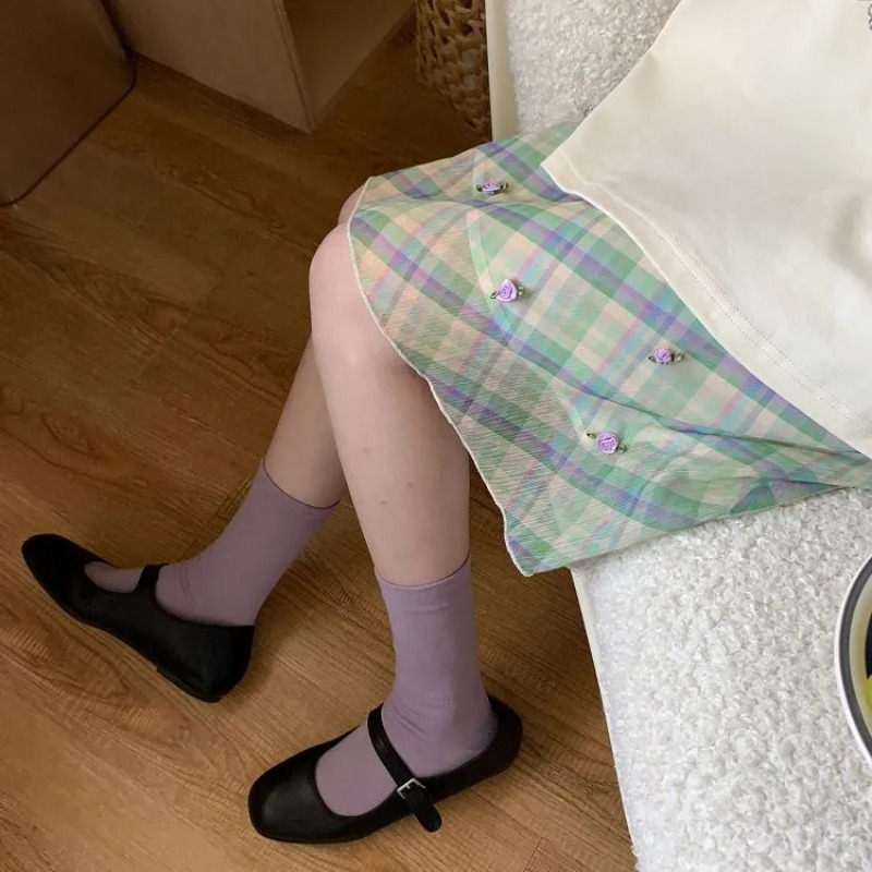 プレーリーシックな対照的な色のチェック柄スカート女性服ヴィン - Summer Rose Clothing のレビューと価格