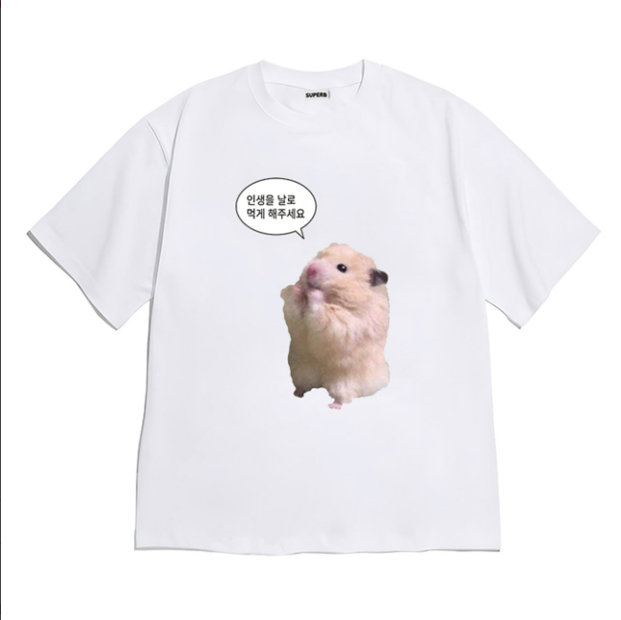 面白いハムスターミームグラフィックTシャツ メンズ レディー - Summer Clothing Teens のレビューと価格