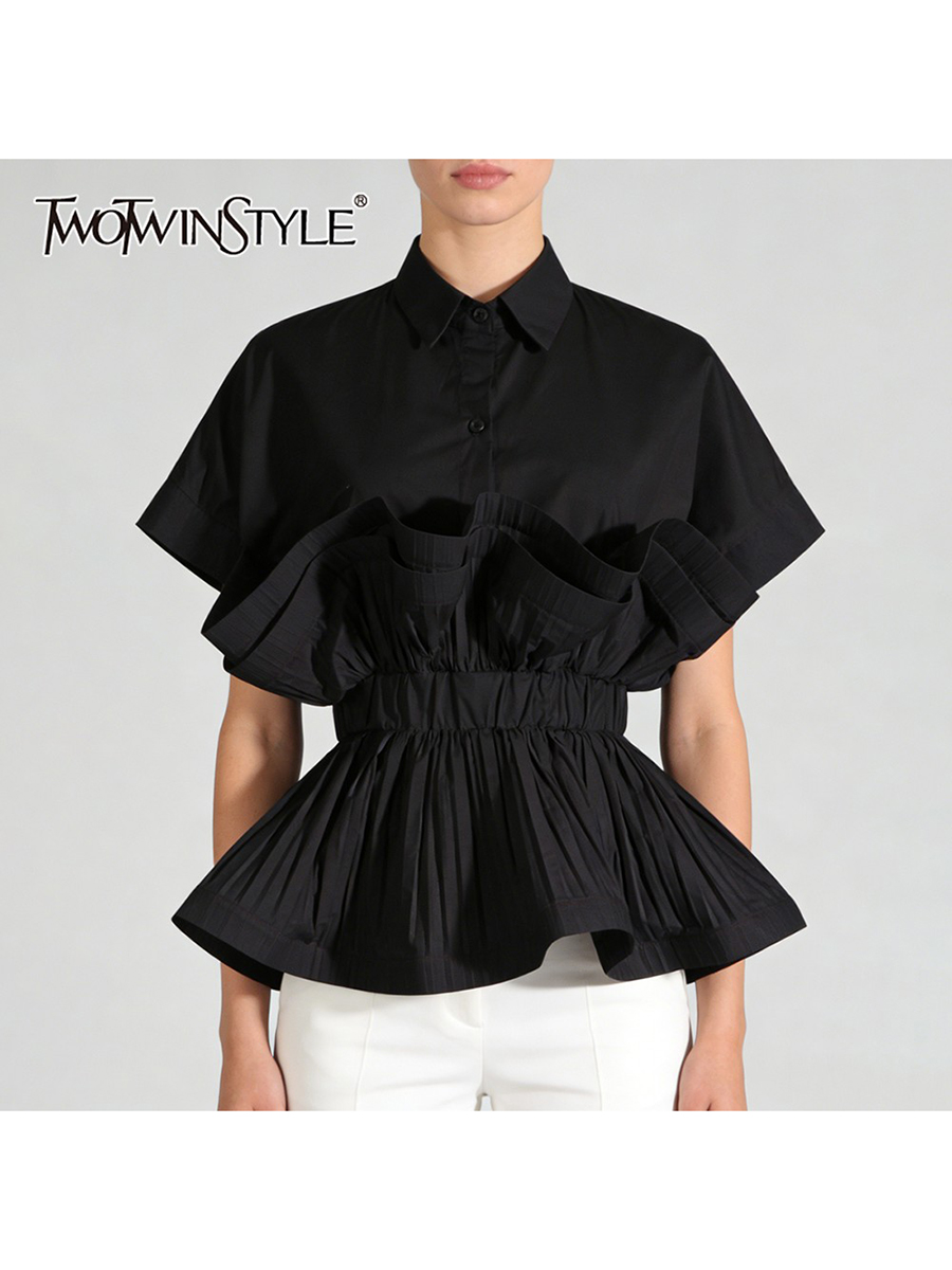 TWOTWINSTYLE ファッションスプライスフリル折り目 - Summer Clothing Trends For Women のレビューと価格