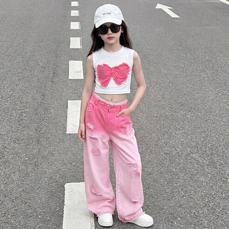 十代の女の子の服セット ホットディール ボウクロップトップ+ - Summer Clothing Deals のレビューと価格