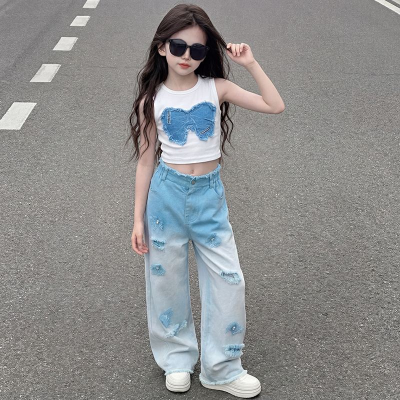 十代の女の子の服セット ホットディール ボウクロップトップ+ - Summer Clothing Deals のレビューと価格