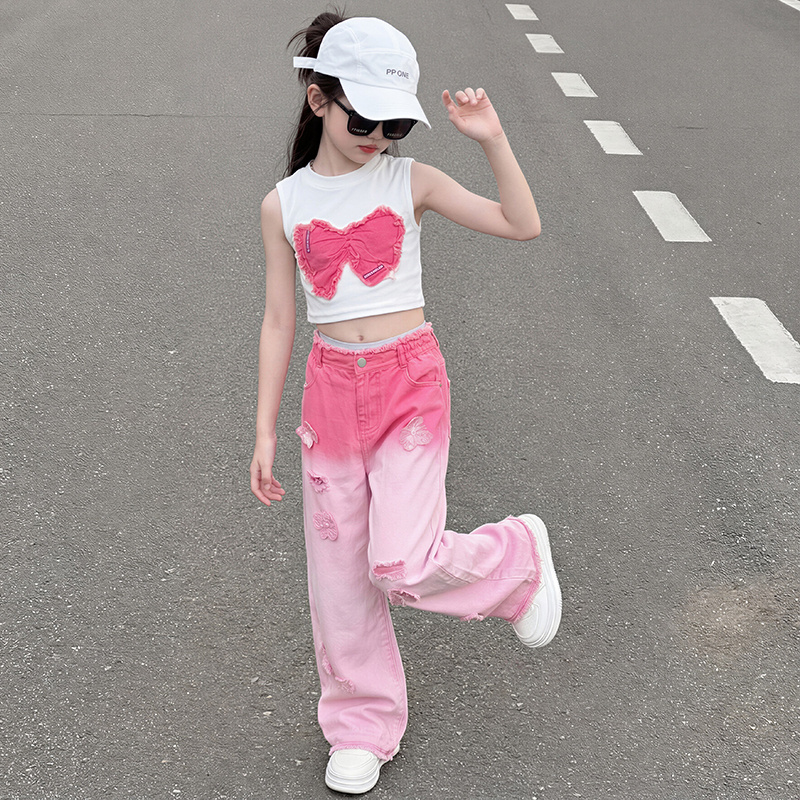 十代の女の子の服セット ホットディール ボウクロップトップ+ - Summer Clothing Deals のレビューと価格