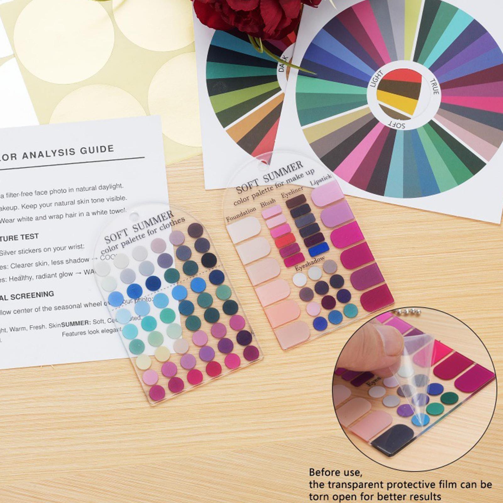 2 個ソフトサマーカラーパレットカードアクリル衣類メイクアッ - Summer Clothing Palette のレビューと価格