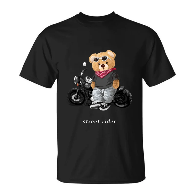 メンズ半袖Tシャツ,綿100%,ルーズフィット,カジュアル, - Summer Clothing Motorcycle のレビューと価格