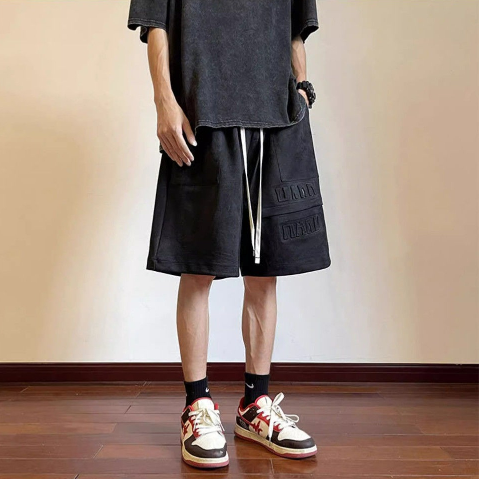 メンズショーツレタースプライシングだぶだぶ巾着男性ショートパ - Summer Clothing Deals のレビューと価格