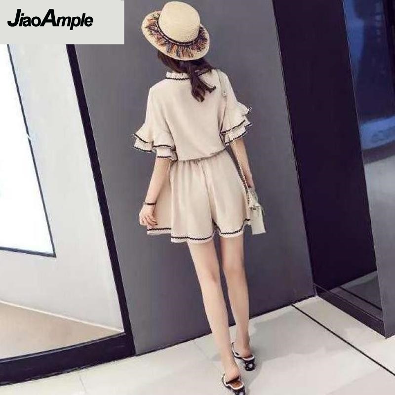女性用シフォンブラウスとパンツのセット,ヴィンテージセット, - Summer Clothing Bundle のレビューと価格