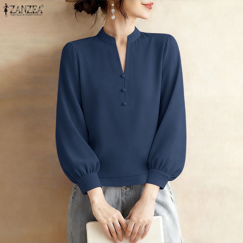 女性のエレガントなファッションルーズブラウス V ネック 3 - Summer De Clothing のレビューと価格