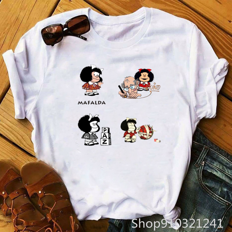 女性のためのユーモラスな夏のTシャツ,ファッショナブルな漫画 - Summer Clothing Teens のレビューと価格