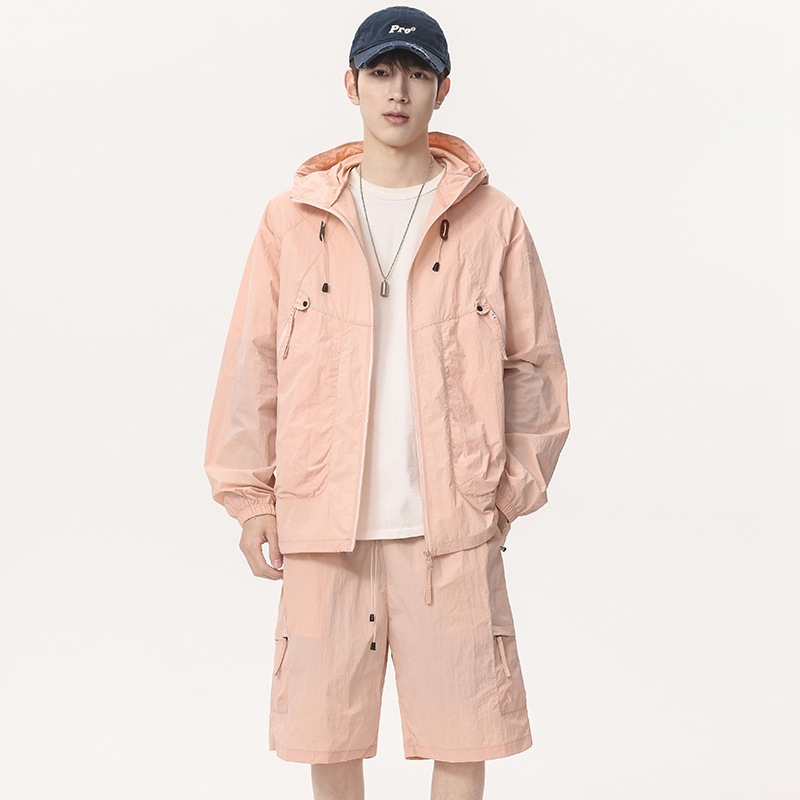 アイスシルクドライ夏軽量アウトドアメンズ日焼け防止服セット通 - Summer Yoga Clothing のレビューと価格