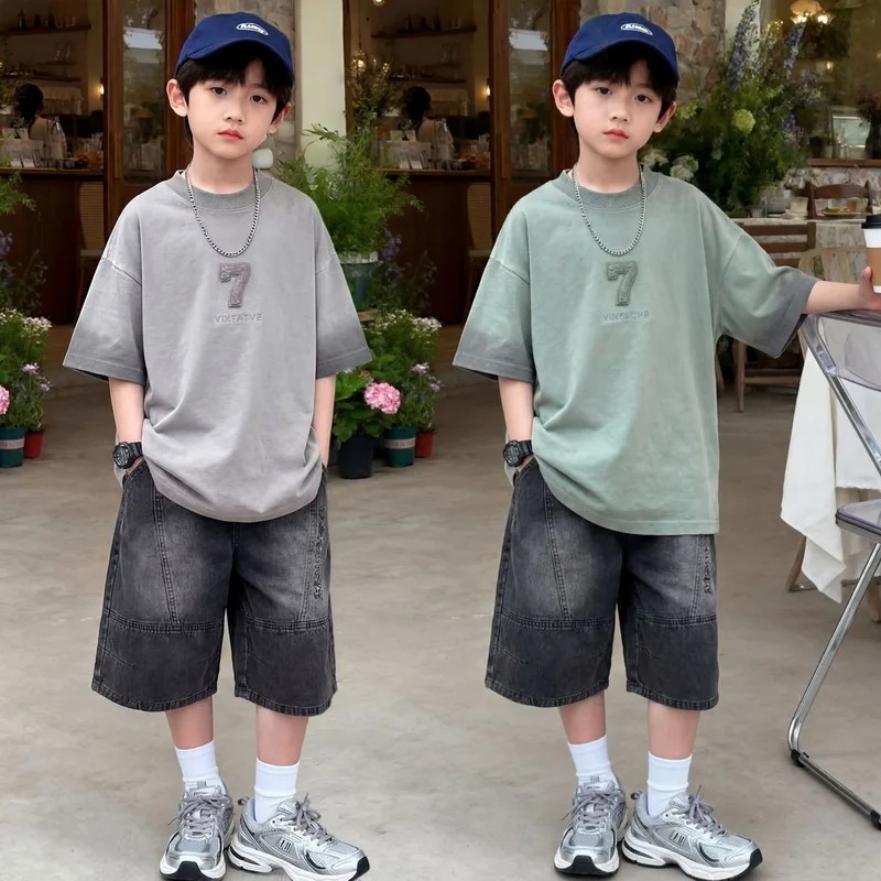 十代の少年の夏のスポーツウェアセット男の子の服子供のためのエ - Summer Clothing For Teens のレビューと価格