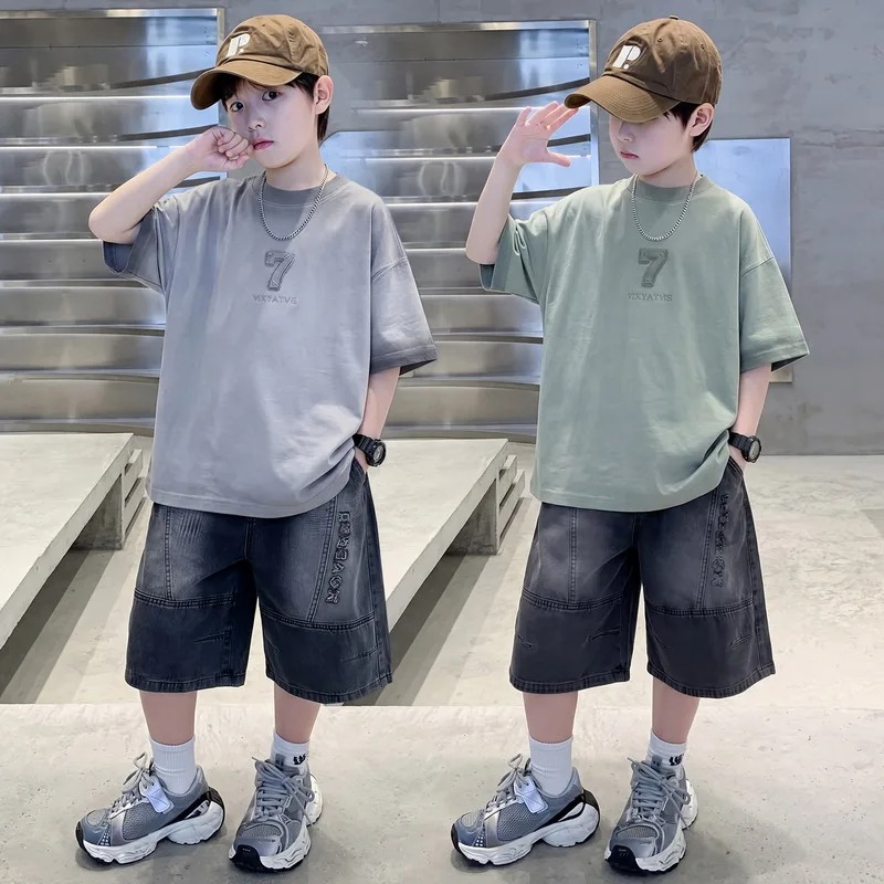 十代の少年の夏のスポーツウェアセット男の子の服子供のためのエ - Summer Clothing For Teens のレビューと価格