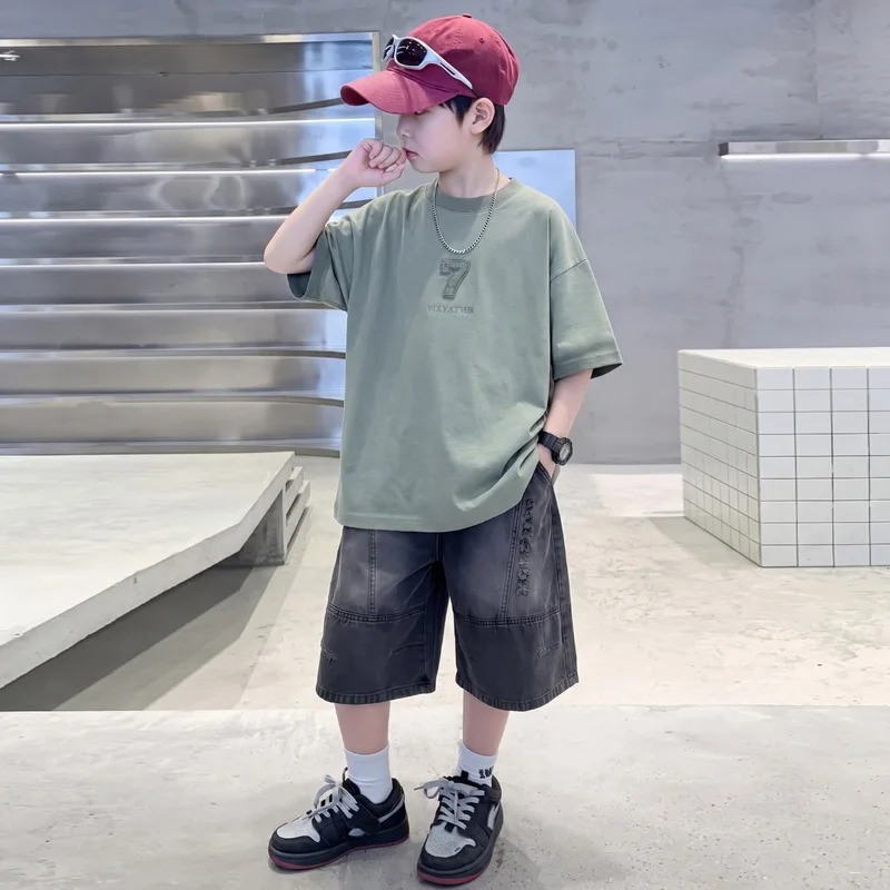 十代の少年の夏のスポーツウェアセット男の子の服子供のためのエ - Summer Clothing For Teens のレビューと価格
