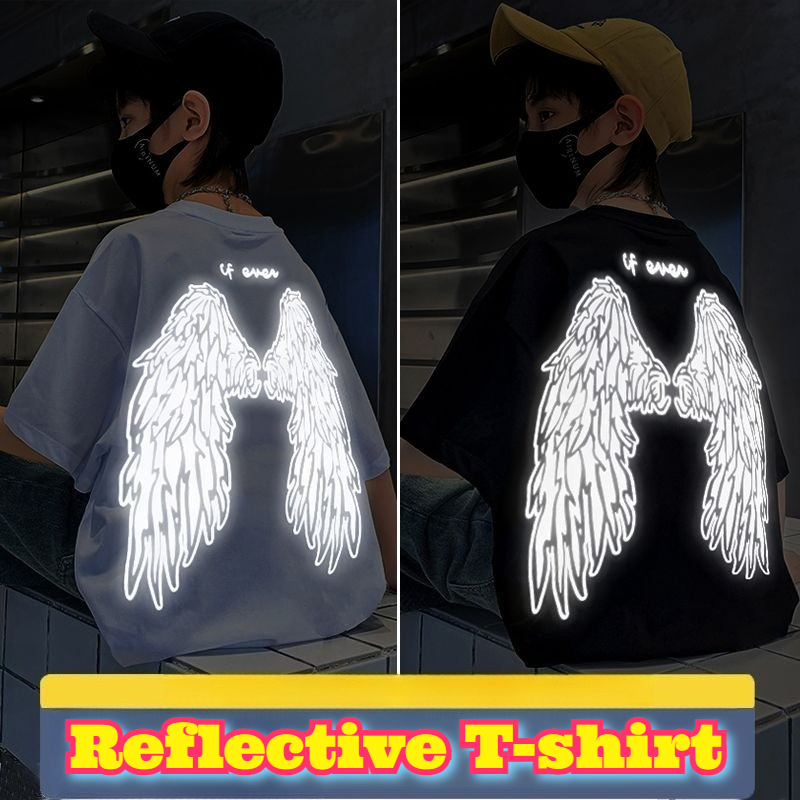 若者反射翼 Tシャツ綿半袖 Tシャツルーズフィット夏トップテ - Summer Clothing For Teens のレビューと価格