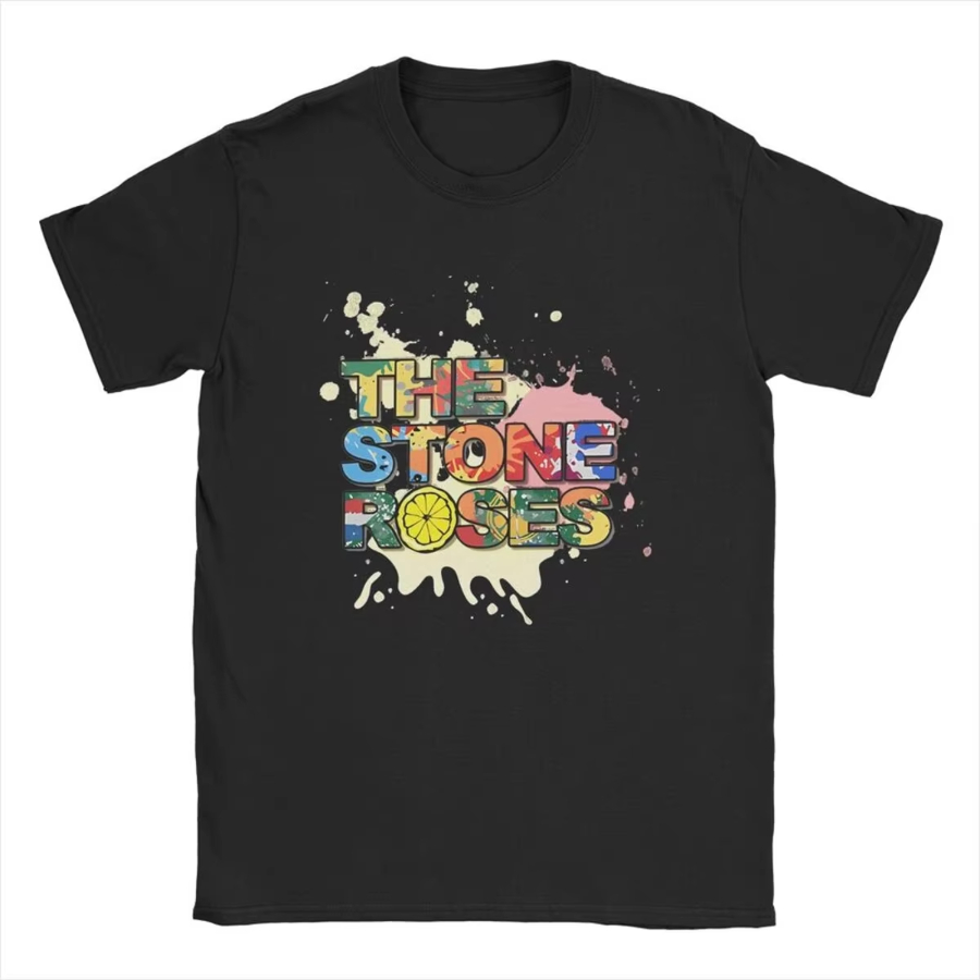 ストーン・ローゼズ ロゴTシャツ 純綿製 面白いTシャツ ラ - Summer Rose Clothing のレビューと価格