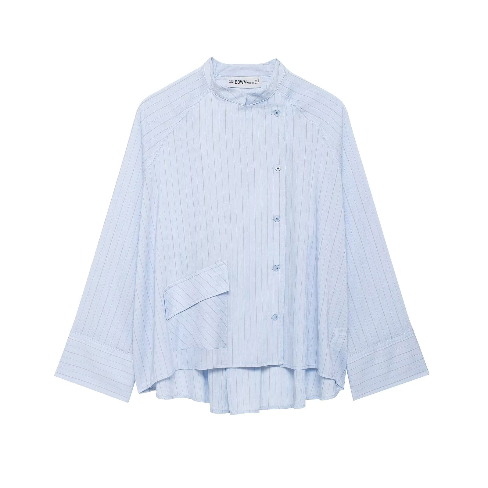 春夏新作レディース服 フレンチラウンドネック長袖アシンメトリ - Tie Front Shirt のレビューと価格