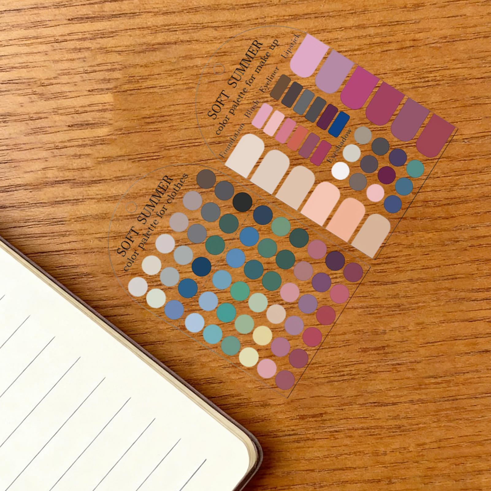 2 個のアクリル季節パレットソフトサマーカラーパレットカード - Summer Clothing Palette のレビューと価格