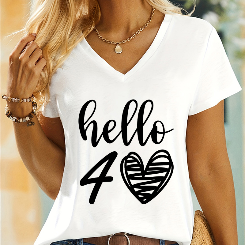 女性のためのクラシックなグラフィックTシャツ,誕生日プレゼン - Summer Clothing Essentials Women のレビューと価格
