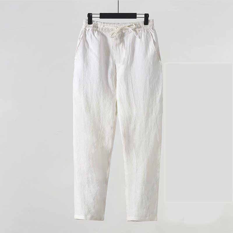 夏中国風ストレートチューブパンツリネンルーズ多用途カジュアル - Summer Clothing Men Linen のレビューと価格