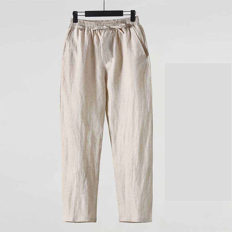 夏中国風ストレートチューブパンツリネンルーズ多用途カジュアル - Summer Clothing Men Linen のレビューと価格
