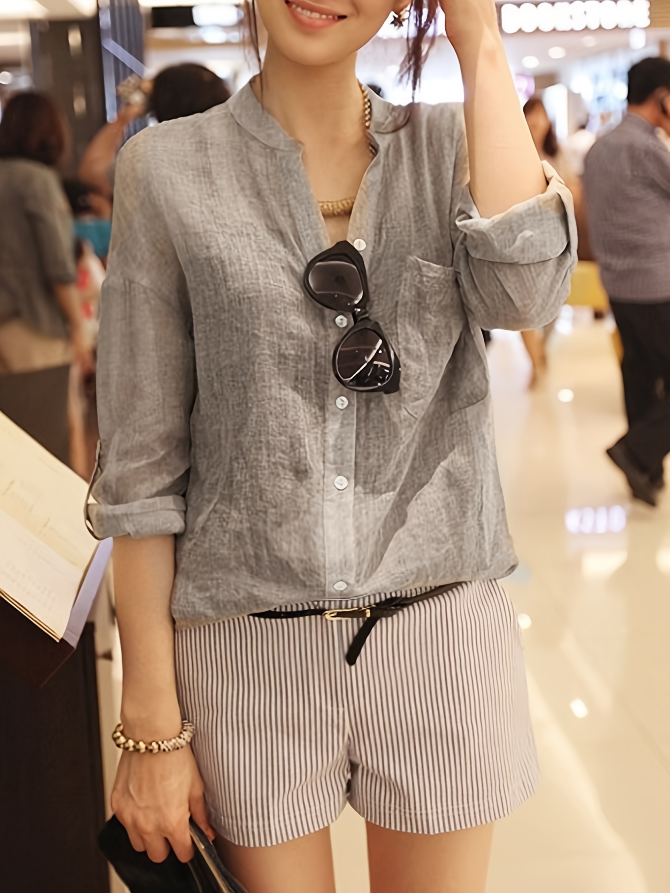 レディースプラスサイズトップ春と夏のエレガントな長袖韓国語バ - Summer Clothing Essentials Women のレビューと価格