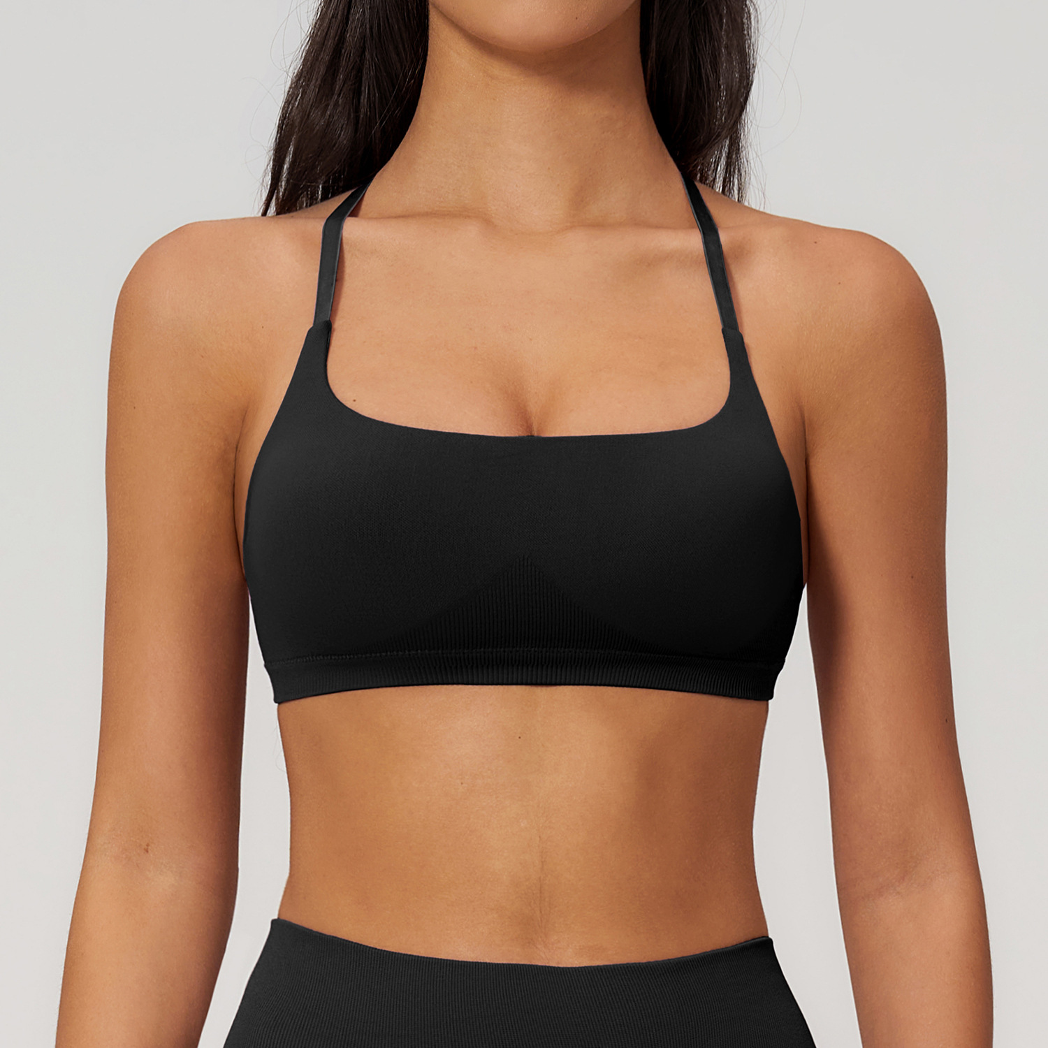 夏のセクシーなスクランチスポーツブラ、ジムトップ、女性用ラン - Summer Yoga Clothing のレビューと価格