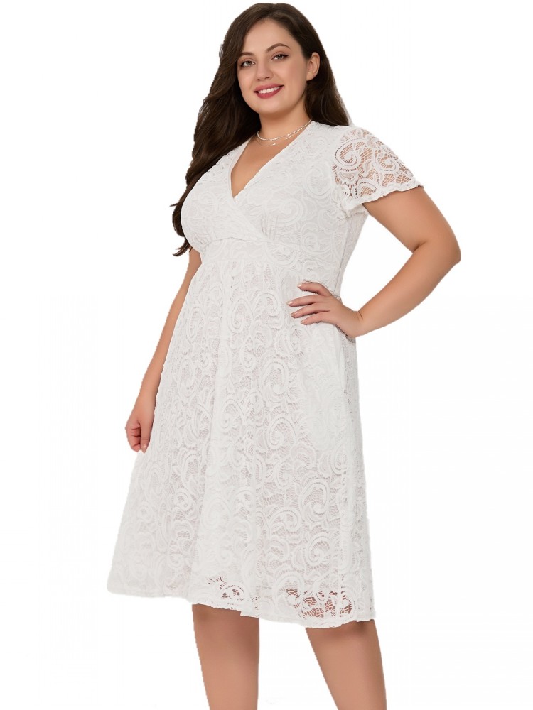 XL-5XL プラスサイズ服 レースドレス レディース ロー - Summer Clothing Bundle のレビューと価格