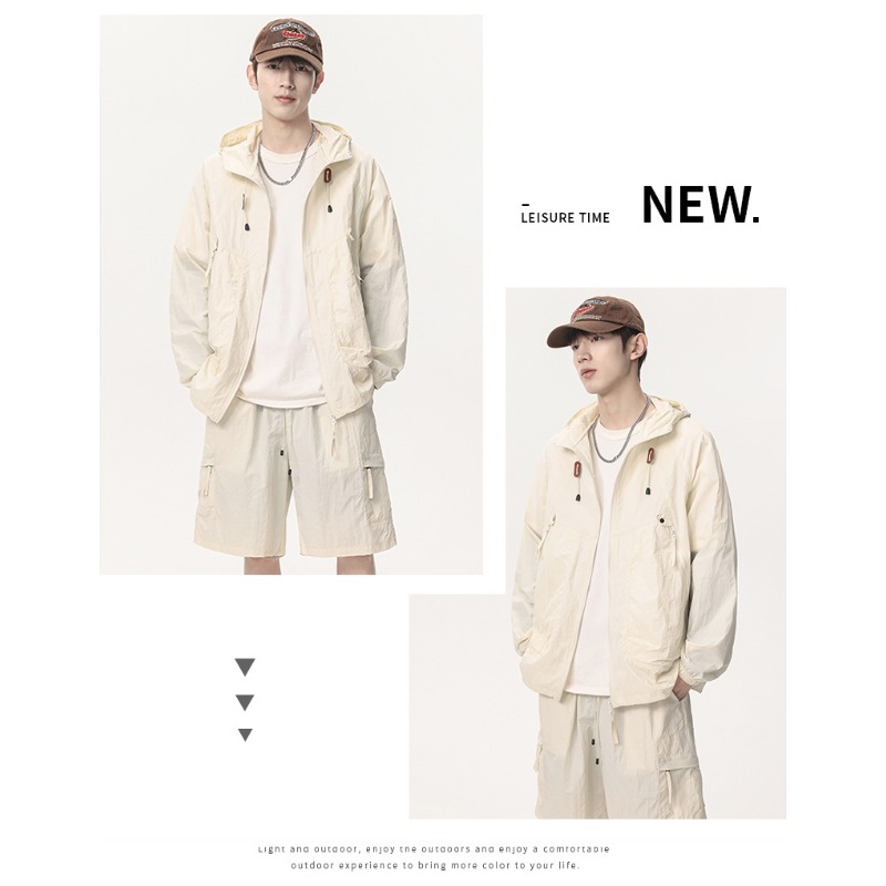 夏の屋外ゴルフカジュアル UV 耐性スキン服カップルファッシ - Yours Clothing Summer Jackets のレビューと価格