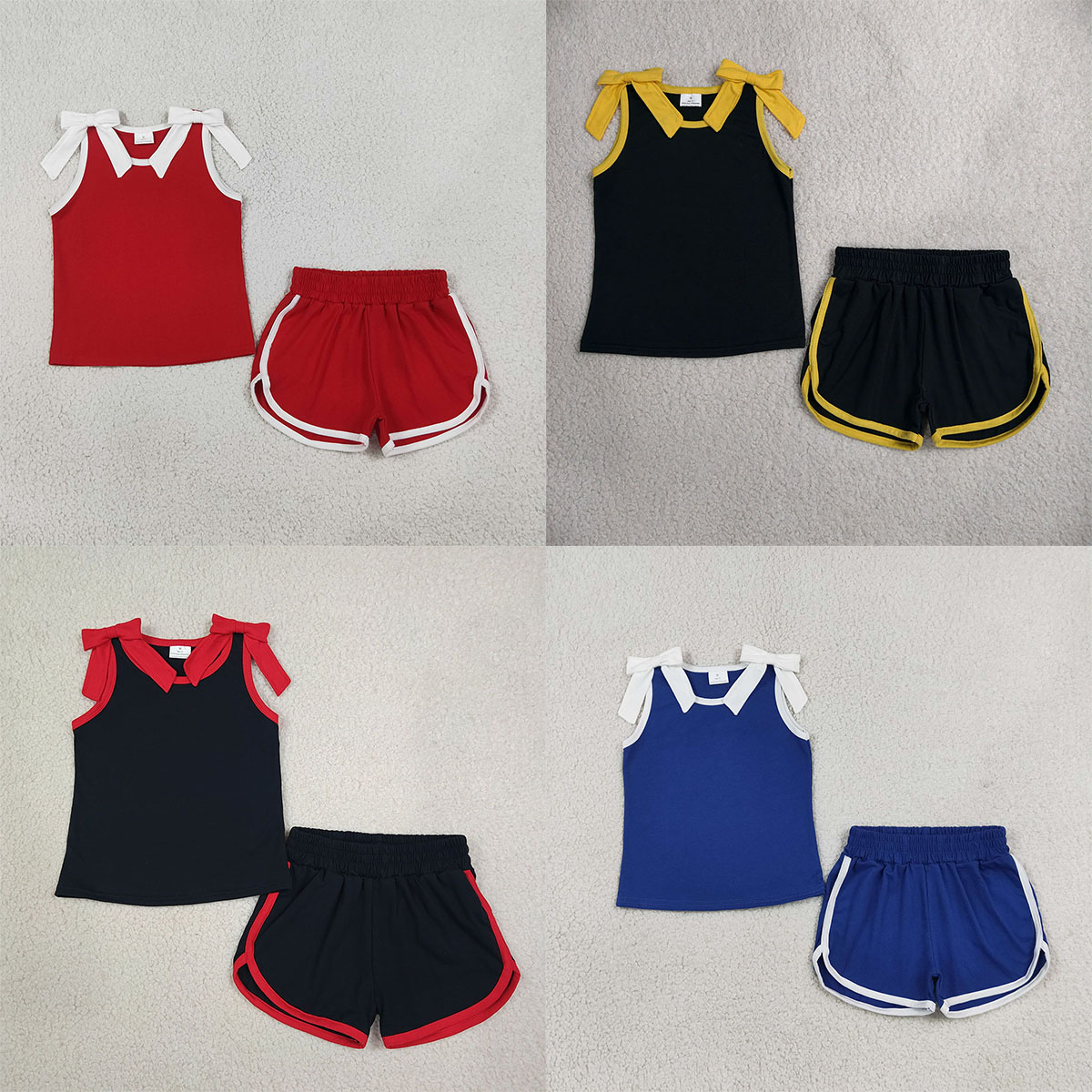 ブティックベビーガール服 キッズファッション 赤白リボン コ - Summer Clothing Boutiques のレビューと価格