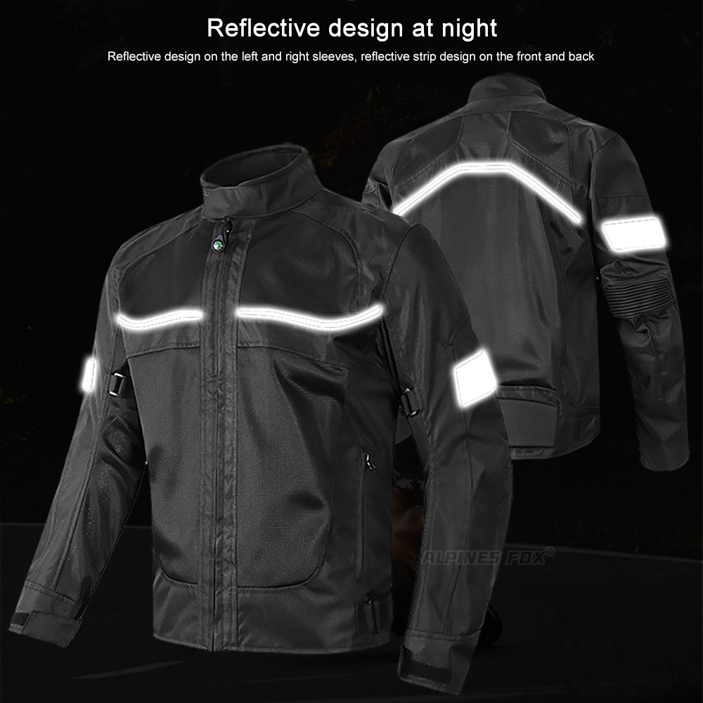 男性用反射オートバイジャケット,モトクロスジャケット,オート - Summer Clothing Motorcycle のレビューと価格