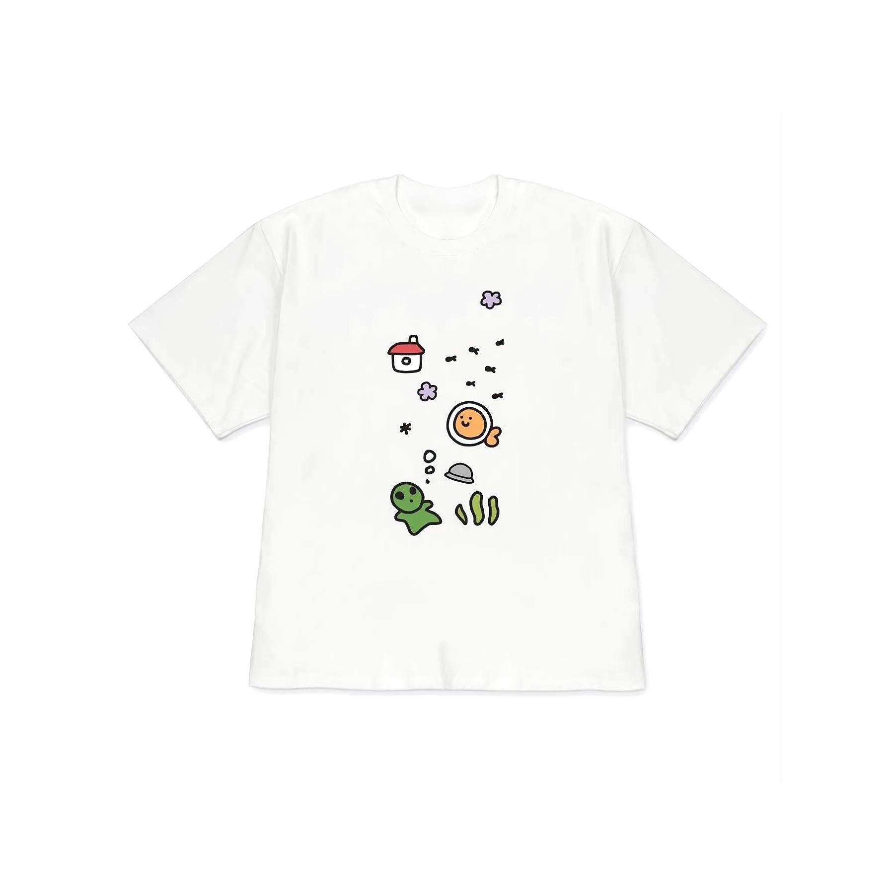 韓国風手描きスタイルTシャツ かわいいレディースホームウェア - Summer Clothing Reviews のレビューと価格