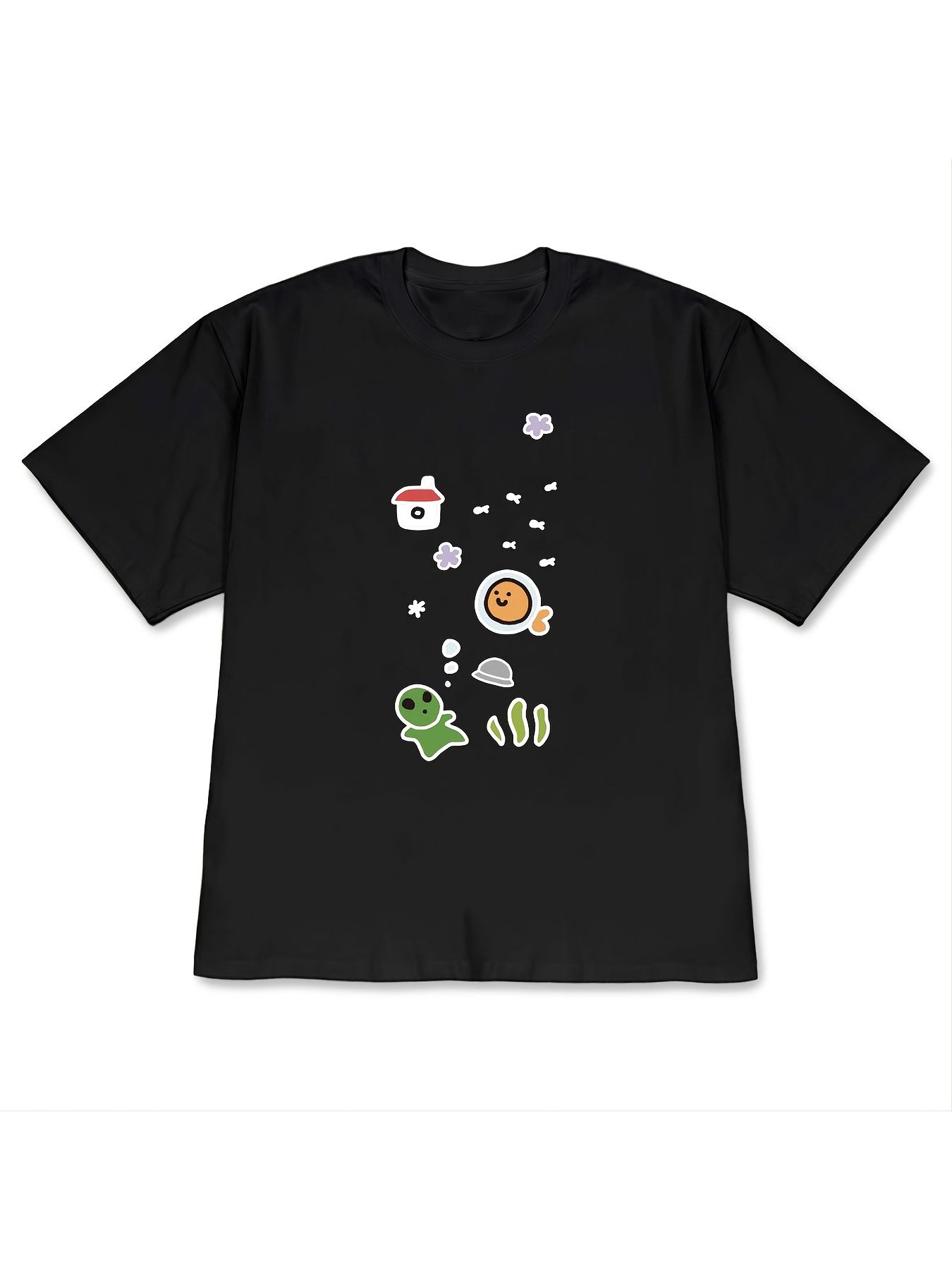 韓国風手描きスタイルTシャツ かわいいレディースホームウェア - Summer Clothing Reviews のレビューと価格